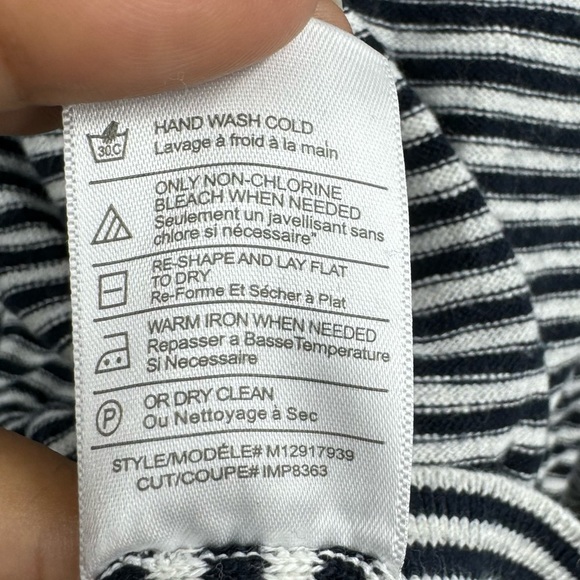 Vince Striped Cotton Sweater Size XL - Picture 6 of 7